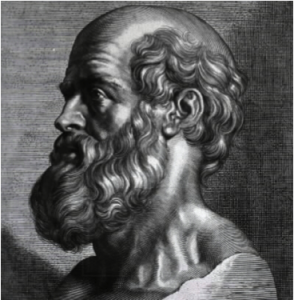 Hippocrates. Engraving by Peter Paul Rubens - Courtesy of the National Library of Medicine. Licensed under Public Domain via Wikimedia Commons