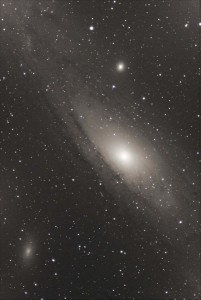 The Andromeda galaxy (M31) taken by collecting over 2 hours of photographic exposures.