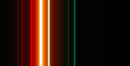 Figure 4 - Different colours of light produced by a typical low pressure Sodium street light. The vast majority of the light is orange (589nm) as shown by the bright orange bar. Image taken from: https://commons.wikimedia.org/